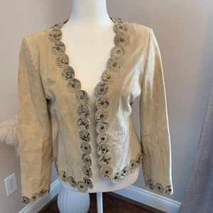 Pamela McCoy Beige Suede Jacket